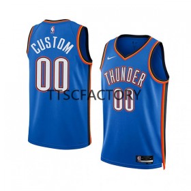 Herren NBA Oklahoma City Thunder Trikot Benutzerdefinierte Nike 2022-23 Icon Edition Blau Swingman